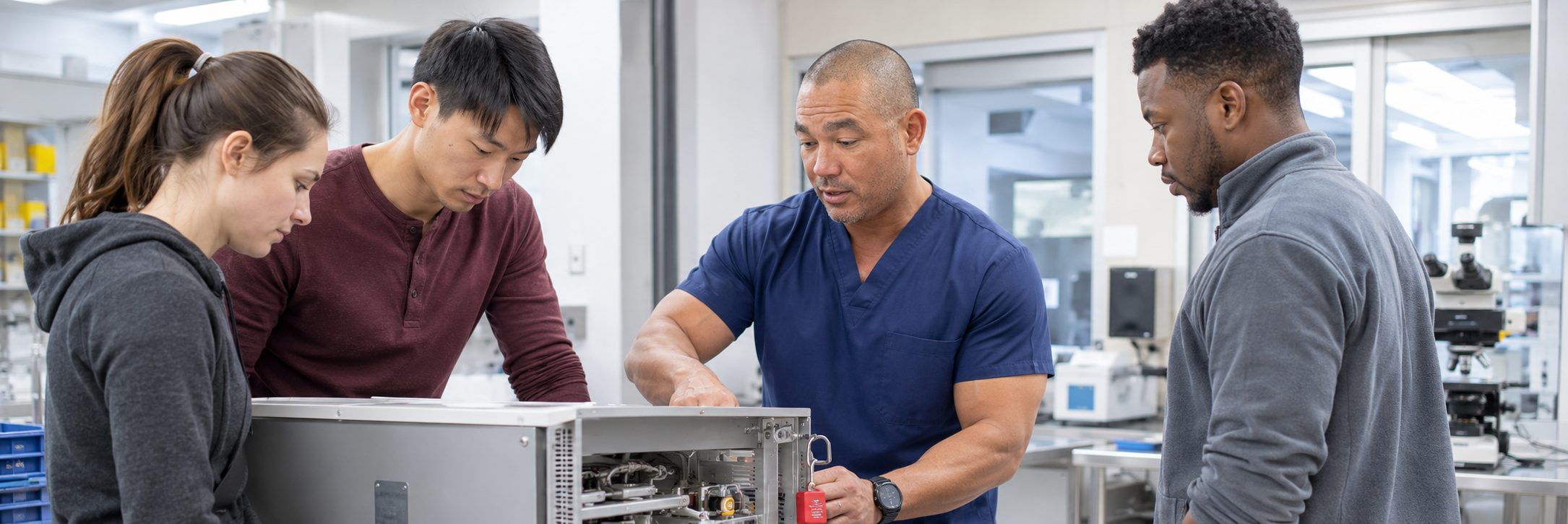 Clinical laboratory analyzer service and maintenance | BiomedRx HTM services Clinical laboratory analyzer service and preventive maintenance by biomedical technicians